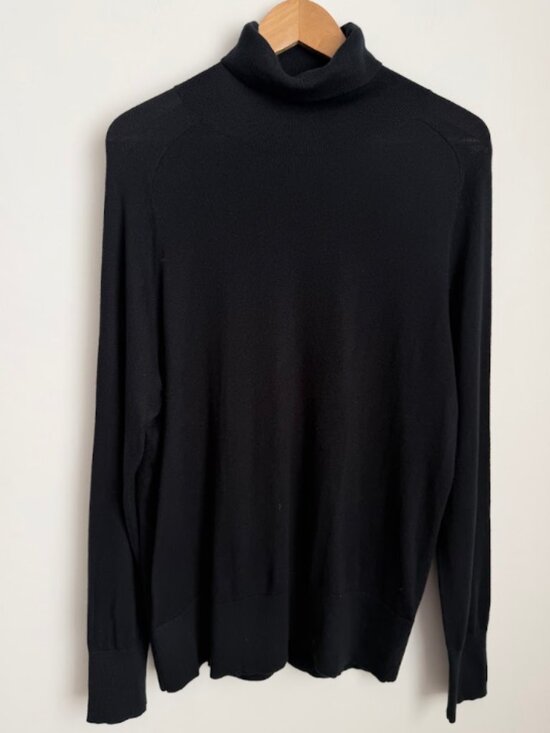 Pendleton Tops - Pendleton Silk Cotton Cashmere Black Turtleneck Sweater Size XL